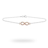 Goldsmiths Silver And Rose Gold Plated Infinity Bracelet