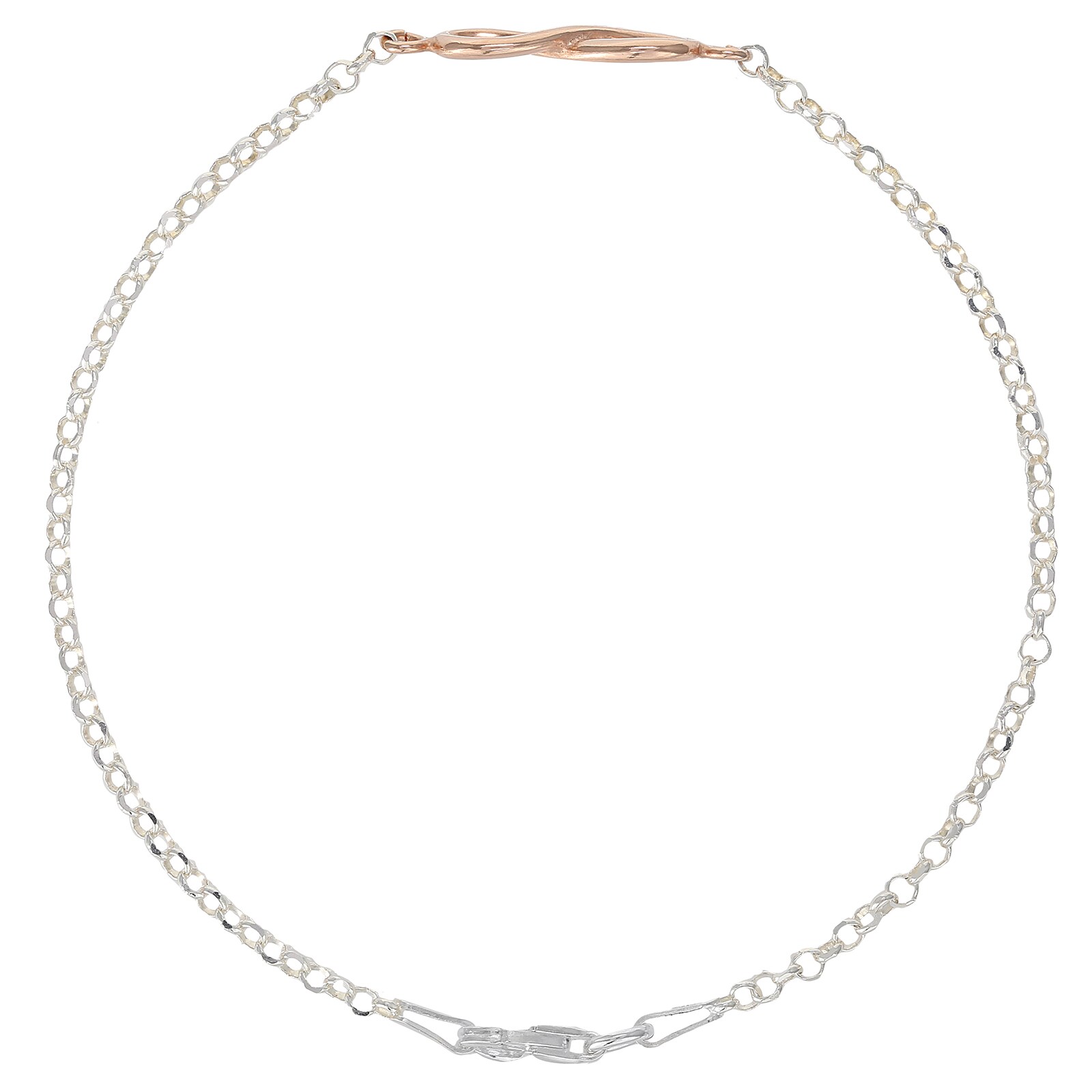 Goldsmiths Silver And Rose Gold Plated Infinity Bracelet