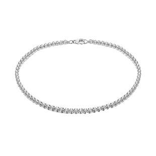 Goldsmiths Silver Cubic Zirconia Bezel Tennis Bracelet