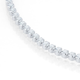 Goldsmiths Silver Cubic Zirconia Bezel Tennis Bracelet Goldsmiths Silver Cubic Zirconia Bezel Tennis Bracelet
