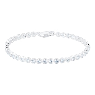 Goldsmiths Silver Cubic Zirconia Tennis Bracelet