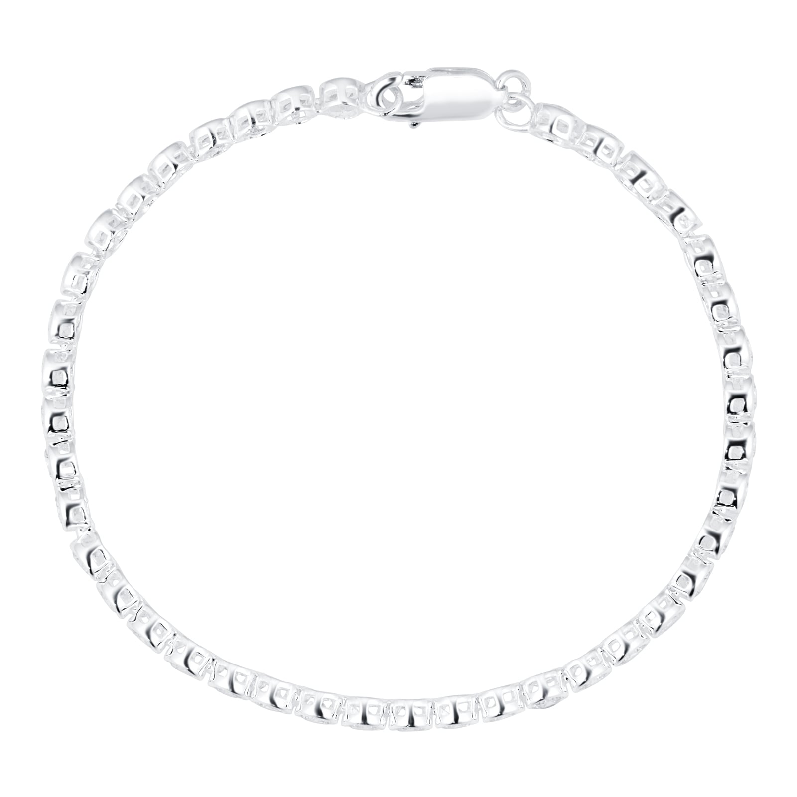 Goldsmiths Silver Cubic Zirconia Tennis Bracelet 8.25.3291 | Goldsmiths