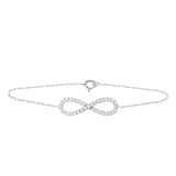 Goldsmiths Silver Cubic Zirconia Infinity Bracelet
