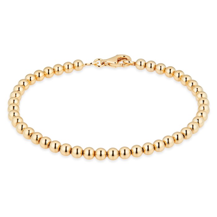 Goldsmiths Yellow Gold Plated Beaded Bracelet