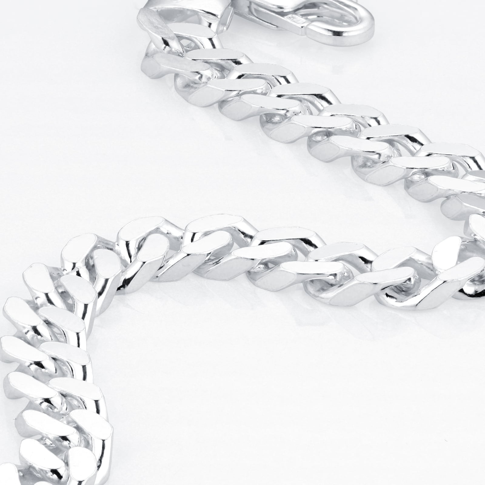 Goldsmiths Sterling Silver Mens 8 Inch 6.5mm Curb Bracelet 8.23.0753 Goldsmiths