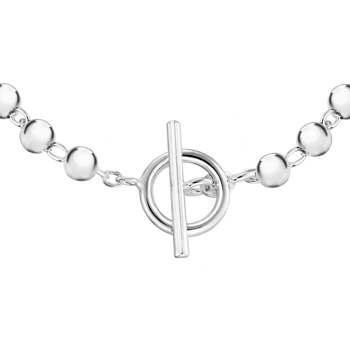 Goldsmiths Silver Ball T-Bar Bracelet