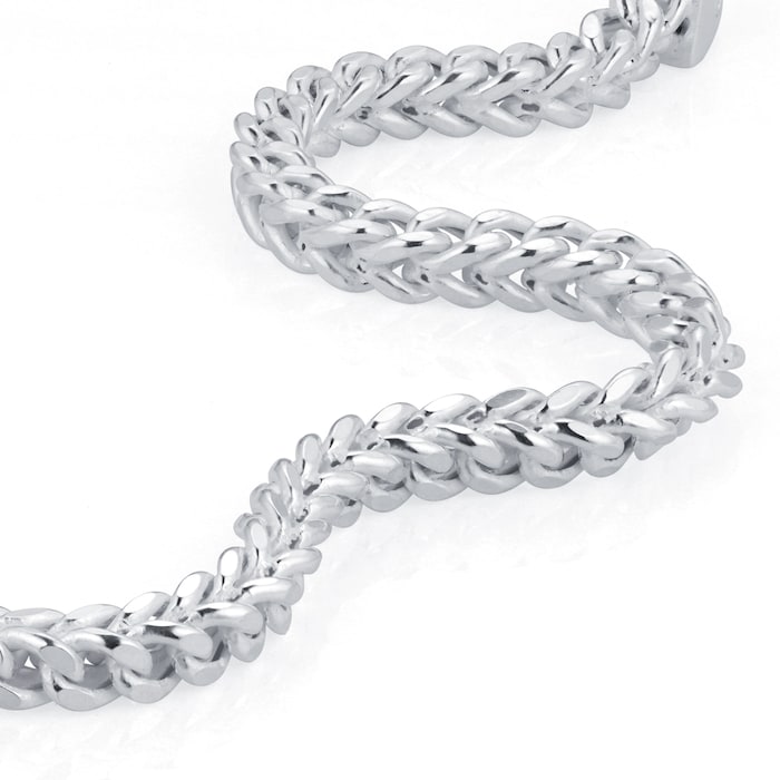 Goldsmiths Sterling Silver Mens 7.5 Inch 3.5mm Franco Bracelet