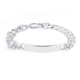 Best Luxury 
Sterling Silver Mens 8.5 Inch ID Curb Bracelet