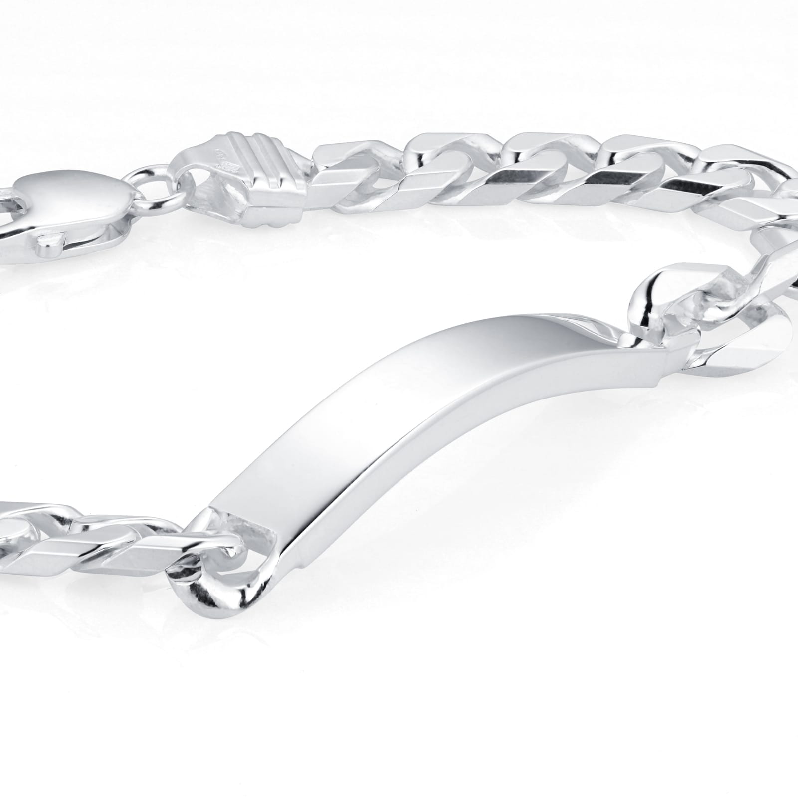 Goldsmiths Sterling Silver Mens 8.5 Inch ID Curb Bracelet Goldsmiths Sterling Silver Mens 8.5 Inch ID Curb Bracelet