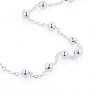 Goldsmiths Sterling Silver Mini Ball Bracelet