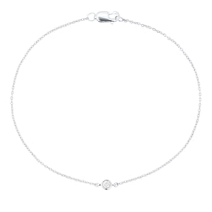 Best Luxury 
Silver 
Diamond 0.05ct Besel Bracelet