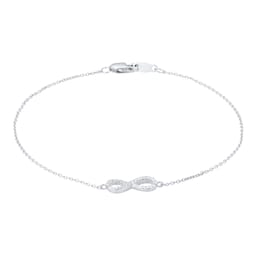 11700154 - Silver 
Diamond 0.08ct Infinity Bracelet