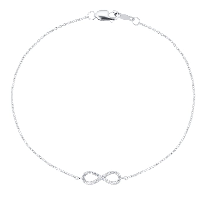 Goldsmiths Silver & Diamond 0.08ct Infinity Bracelet