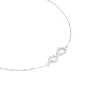 Goldsmiths Silver & Diamond 0.08ct Infinity Bracelet
