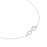 Goldsmiths Silver & Diamond 0.08ct Infinity Bracelet
