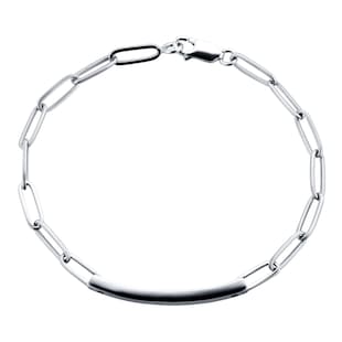 Goldsmiths Silver Rectangular Link Bar Bracelet