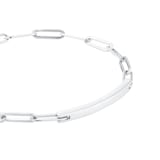 Goldsmiths Silver Rectangular Link Bar Bracelet