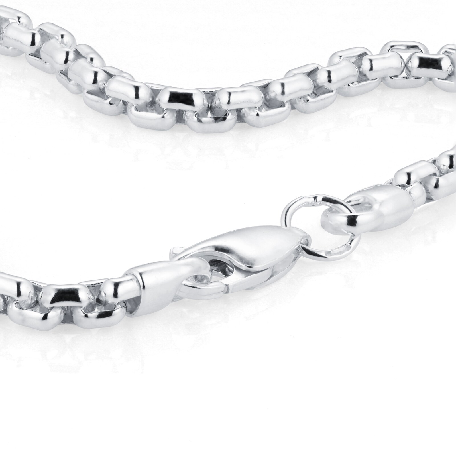 Goldsmiths Silver Mens Box Belcher Bracelet SBOB3GS08 Goldsmiths