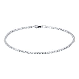 11700161 - Silver Mens Narrow Box Belcher Chain Bracelet