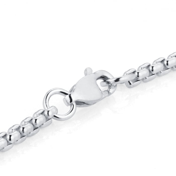 Goldsmiths Silver Mens Narrow Box Belcher Chain Bracelet