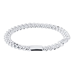 Best Luxury 
Silver Mens Heritage Curb Bracelet