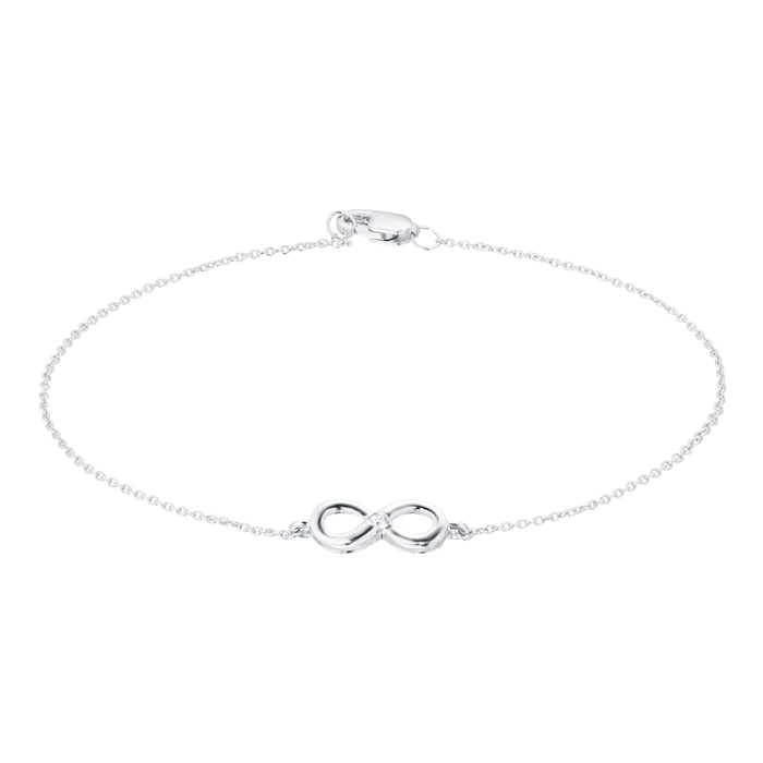 Goldsmiths Silver Infinity Diamond Bracelet