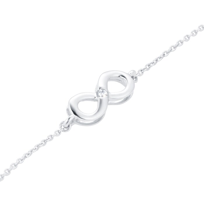 Goldsmiths Silver Infinity Diamond Bracelet