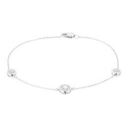 11700165 - Silver Diamond Cluster Bracelet