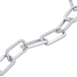 Goldsmiths Silver Rectangular Twist Chunky Bracelet