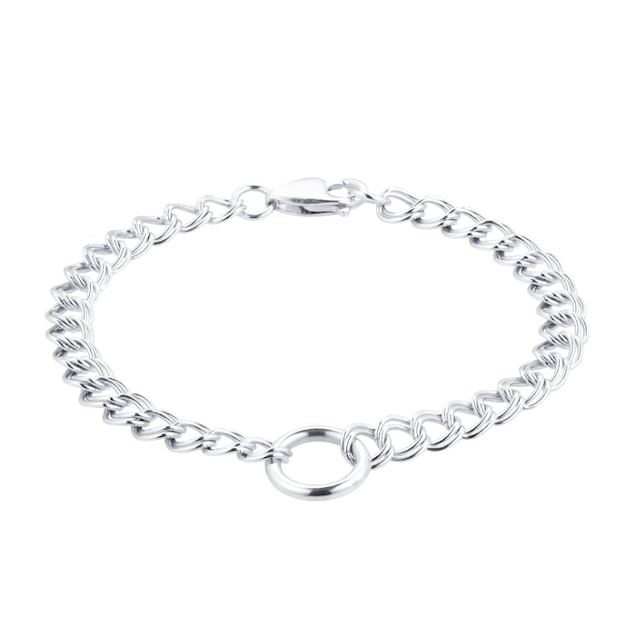 Goldsmiths Silver Double Curb Bracelet