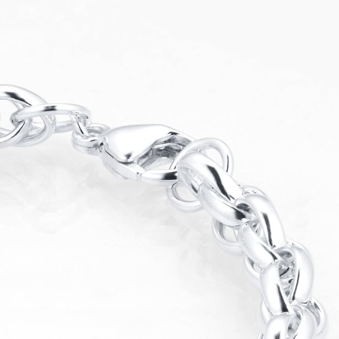 Goldsmiths Silver Round Belcher Chain Bracelet