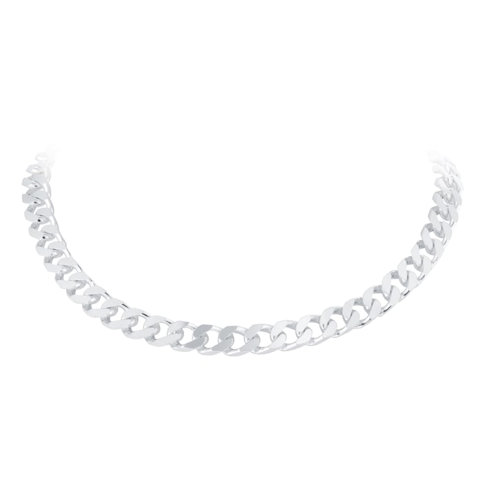 Goldsmiths Sterling Silver 8mm Curb Bracelet