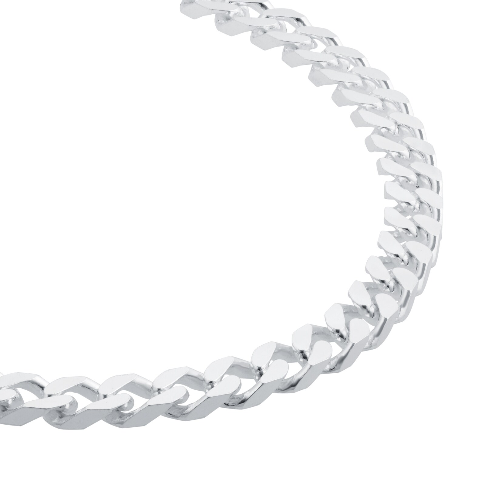 Goldsmiths Sterling Silver 8mm Curb Bracelet