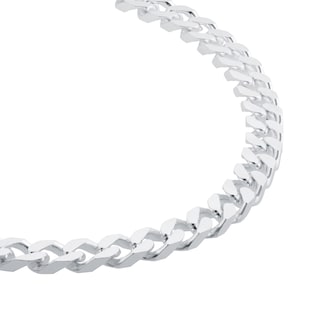 Goldsmiths Sterling Silver 8mm Curb Bracelet