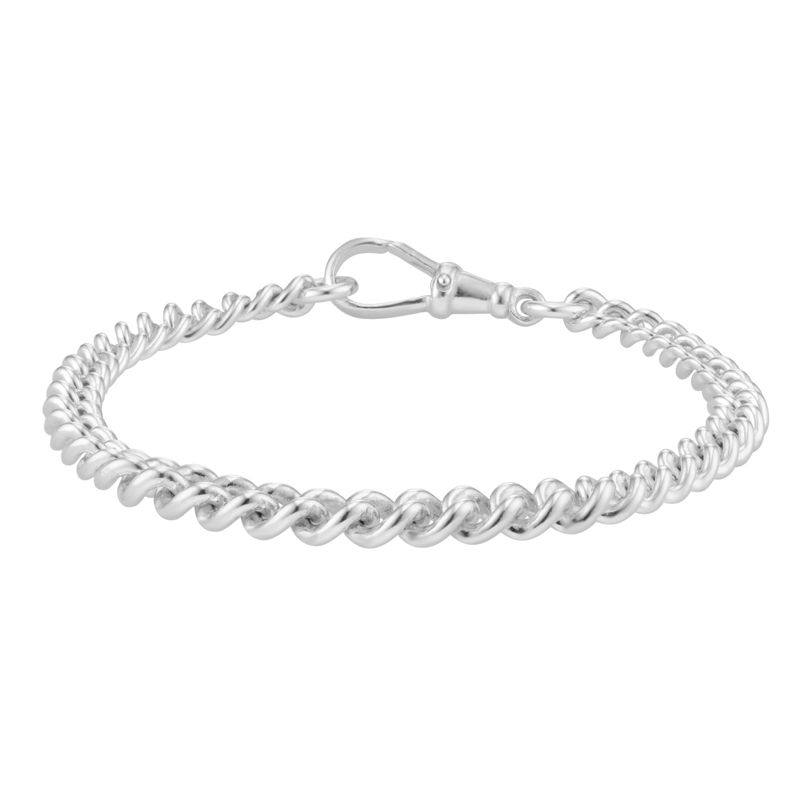 Goldsmiths Sterling Silver Graduated Curb Bracelet