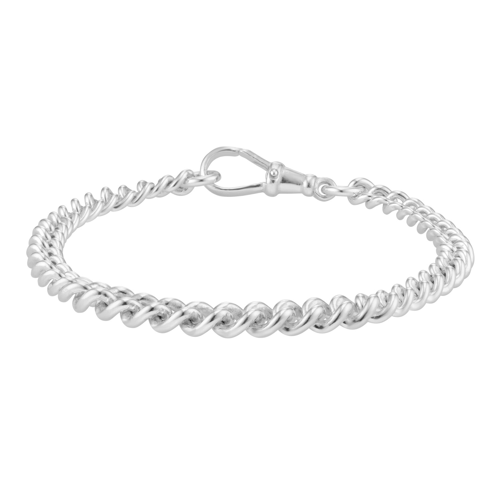 Goldsmiths Sterling Silver Graduated Curb Bracelet