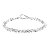Goldsmiths Sterling Silver Graduated Curb Bracelet
