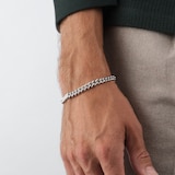 Goldsmiths Sterling Silver Graduated Curb Bracelet