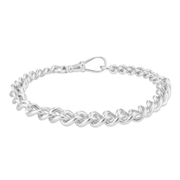 11700175 - Sterling Silver Graduated Curb Bracelet