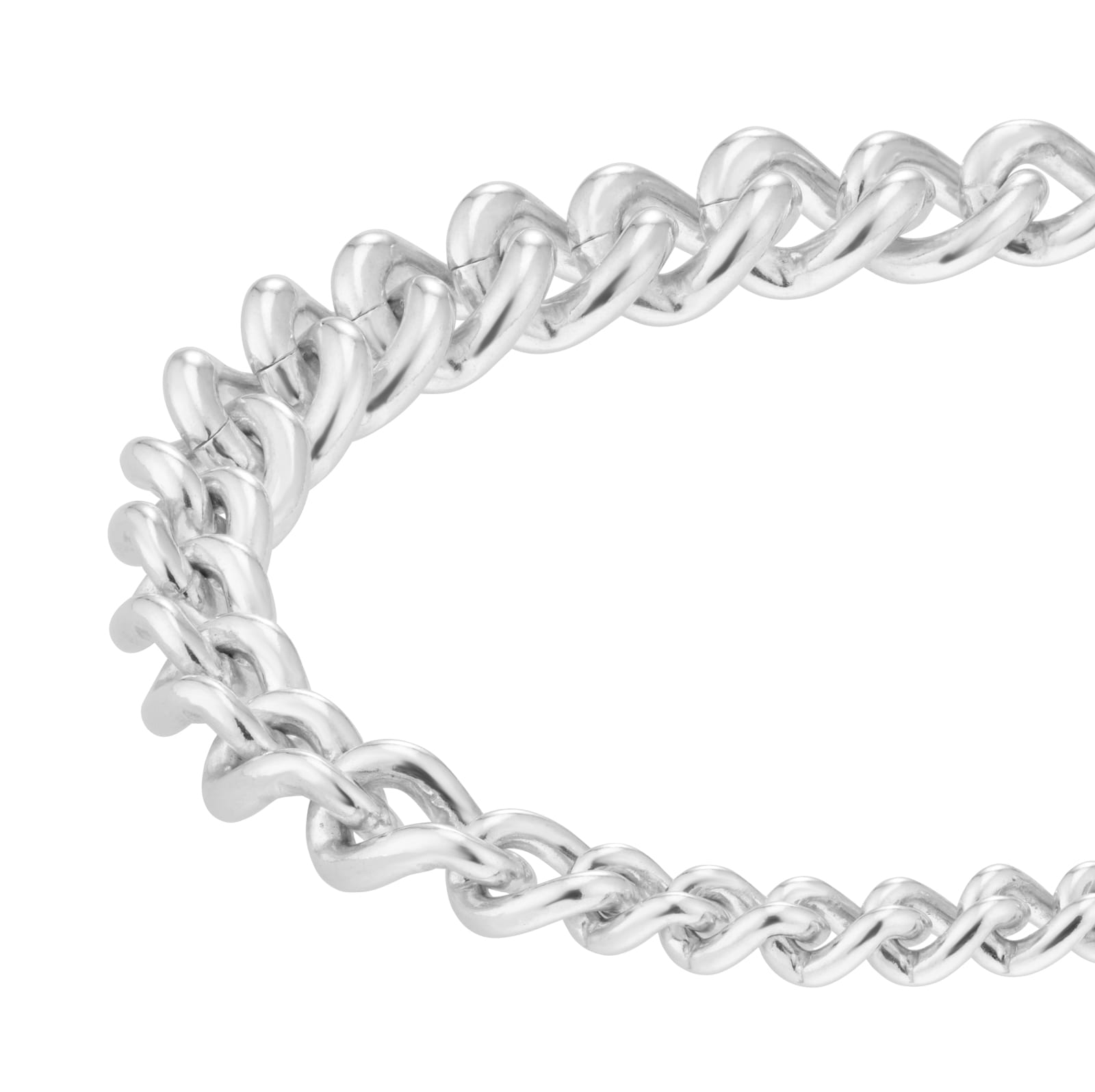 Goldsmiths Sterling Silver Graduated Curb Bracelet Goldsmiths Sterling Silver Graduated Curb Bracelet