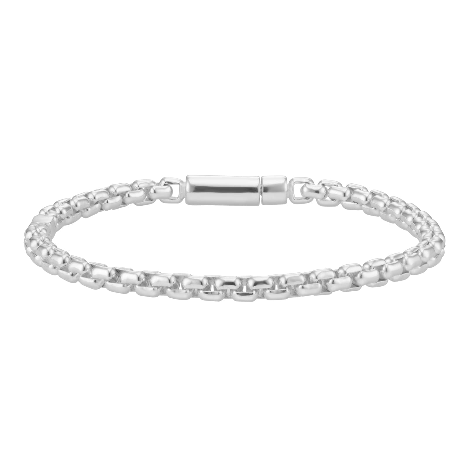 Goldsmiths Sterling Silver Mens Micro ID Chain Bracelet