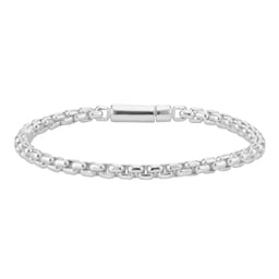 11700176 - Sterling Silver Mens Micro ID Chain Bracelet
