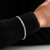 Goldsmiths Sterling Silver Mens Micro ID Chain Bracelet
