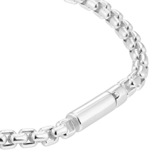 Goldsmiths Sterling Silver Mens Micro ID Chain Bracelet Goldsmiths Sterling Silver Mens Micro ID Chain Bracelet