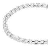 Goldsmiths Sterling Silver Mens Micro ID Chain Bracelet