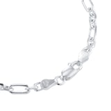 Goldsmiths Sterling Silver Mixed Cut Belcher Chain Bracelet