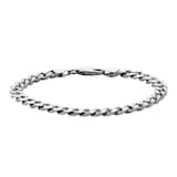 Mappin & Webb Sterling Silver Antique Plated 8.5 Inch Curb Bracelet