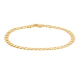 Goldsmiths Sterling Silver and Yellow Gold Plated Curb Chain Bracelet