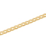 Goldsmiths Sterling Silver and Yellow Gold Plated Curb Chain Bracelet