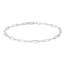 11700185 - Sterling Silver 3mm Paperlink Chain Bracelet